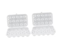 Veemoon Egg Storage Rack with Lid 15-cell Egg Holder for Refrigerator Egg Carrier Box Elegant Design Easy to Clean