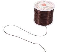 Veemoon Elastic Hair Extension Thread 0.6mm Brown Silicone Elastic Cord Sturdy Invisible Wire for DIY Hair Extensions and Braids Beauty Accessories
