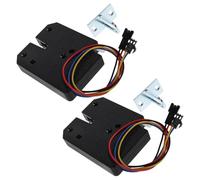 Veemoon Electric Magnetic Lock and Multiple Unlocking Methods 2pcs Black Metal and Plastic Construction with Electric Control Latch Technology for Cabinet and Small Door for Homes