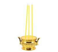 Veemoon Electronic Incense Burner LED Censer with Battery-Free Yellow Light, Household Worship Supplies for Buddhist Offerings and Home Decor, Electric Incense Stick Holder for Meditation