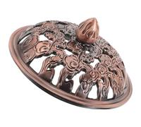 Veemoon Elegant Copper Incense Burner Cover with Vintage Patterns Secure Fit Censer Lid for Home Office Yoga Incense Bowl Accessory Artistic and Stable Burner Guard