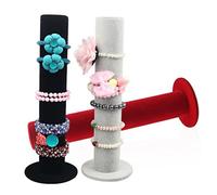 Veemoon Elegant Grey Bracelet Display Rack Durable Jewelry Holder Stand for Bracelets Bangles and Watches Multi Function Storage with Microfiber Surface for Protection