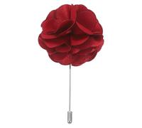 Veemoon Elegant Men Satin Flower Brooch Pin Handmade with Sturdy Satin and Hard Copper Material, Practical Lapel Decoration Suitable for Weddings and Formal Occasions