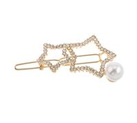 Veemoon Elegant Rhinestone Star Hair Clips for Women Stylish Hair Pins with Artificial Pearl Versatile Accessories for Everyday Wear and Special Occasions
