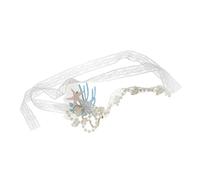 Veemoon Elegant Seashell Headband Pearl and Lace, Comfortable Fashion Hair Band for Vacation Beaches and Music Festivals, Travel Accessory for Women