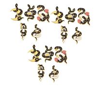Veemoon Enamel Lapel Pin Set - 5pcs Animal Brooch Collection Featuring Snake - Sun Moon Flower and Skull Designs Stylish Accessories for Backpacks Hats and Clothing