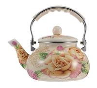 Veemoon Enamel Tea Kettle 2.5l for Induction and Gas Stovetops Heavy-Duty Teapot Random Style Practical Household Water Boiling Kettle
