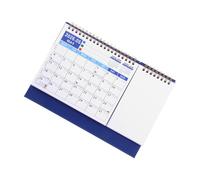 Veemoon English Desktop Calendar Thick Paper Spiral Binding Monthly Daily Scheduler for Home Office School Language Learning Planner