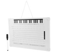 Veemoon Erasable Musical Staff Whiteboard with Magnetic Note Stickers Rewritable Dry Erase Board for Music Teaching Aid Lightweight and Practice Board for Students and Teachers