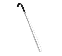 Veemoon Ergonomic Long Handle Stainless Steel Shoe Horn with Black Plastic Handle, Sturdy Design for People with Back or Hip, Shoe Horn Tool for Pregnant Women and Elderly