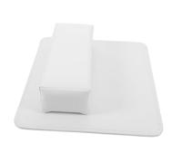 Veemoon Ergonomic White PU Leather Nail Art Hand Cushion with Non-slip Manicure Armrest Mat Lightweight and Nail Table Pillow for Professional Salon and Mobile Technicians