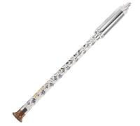 Veemoon Ethnic Vertical Blowing Bawu G Tuning Bamboo Flute Detachable Chinese Wind Instrument with Blue and White Porcelain Pattern for Traditional Music and Adult Players