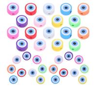 Veemoon Evil Eye Beads 100pcs Assorted Color Polymer Clay Comfortable and Stylish Beads for Jewelry Making and Projects for Earrings and Bracelets Accessories