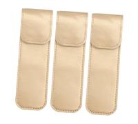 Veemoon Eyelash Mascara Shield Guard Protective Tweezer Cover Set Pu Leather 3pcs for Easy to Carry with Smooth Surface and Corners Stainless Steel Eyelash Grafting Tweezers for Daily Use