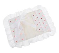 Veemoon Fabric Bowknot Heart Book Sleeve Cover White Reusable Adjustable Cloth Protector for Notebooks and Planners Book Accessory