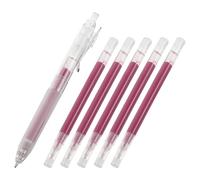 Veemoon Fabric Heat Erasable Pencils, Tracing Pens for Fabric, 0.8mm Medium Point, Plastic Liquid, with Refills, for Polyester and Textiles, Quilting the Go