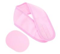 Veemoon Facial Headband and Makeup Hairband Set, 1 Pink Skincare Spa Headband with Face Washing Sponge for Women’s Beauty and Shower Hair Accessory