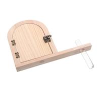 Veemoon Fairy Door Wooden Outlet Cover with Built-in Test Tube Vase Childproof Socket Plug Guard for Nursery and Bedroom Decorative Natural Wood Wall Plate Easy Install Protective Outlet