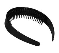 Veemoon Fashionable Black Wide Tooth Headband for Women Comfortable Hair Accessory for Various Hairstyles Elegant Design with Enhanced Grip for Everyday Use