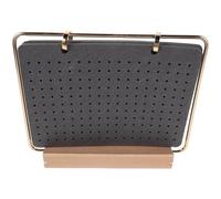 Veemoon Felt Pin Badge Holder 6-Page Brooch Display Organizer with Wooden Base, Enamel Pin Collection Storage Stand for Desk Jewelry Display and Badge Organizer