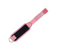Veemoon Fitness Ankle Strap with Double D-ring Buckle, 1pcs Pink Elastic Exercise Band for Hip Training and Cable Machine Workouts in Gym