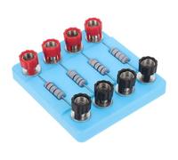 Veemoon Fixed Resistor Experiment Board for Ohm's Law Teaching Kit with Screw Terminal and Insulated Plastic Base, Precise Measurement Device for School Lab and Physics Experiments