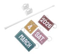 Veemoon Flip Calendar Home Decor Classroom Pocket Calendar Bulletin Board Date Cards Back to School Calendarsupplies Display Decorative Holder Self-Adhesive Paper