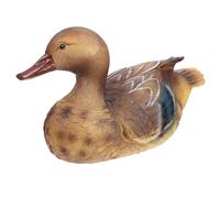 Veemoon Floating Pond Mandarin Duck Ornament Resin Sculpture Outdoor Garden Decor Simulation Animal Figurine for Patio Pond Decoration