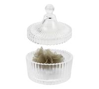 Veemoon Flocked Powder Puff Makeup Applicator for Loose Powder and Talcum Soft Dusting Puff Bow Decor for Setting Makeup and Home Use
