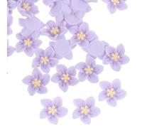 Veemoon Flower Flowers Shaped 50pcs Charms Resin with Delicate Appearance Lovely and Elegant Craft Ornaments for Phone Case Decors and Hair Accessories