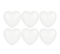 Veemoon Foam Craft Balls Heart Shape 6Pcs Polystyrene DIY Wedding Decorations Valentines Day Party Supplies 5.9 Inches