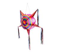 Veemoon Foldable Colorful Star Pinata Hanging Decoration for Birthday Party Paper Pinata Prop for Festival Party Game Accessory Safe Reusable Fiesta Ornament