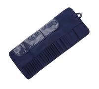 Veemoon Foldable Makeup Brush Roll Up Case Portable Brush Organizer Bag with Multiple Compartments for Travel and Daily Cosmetic Storage