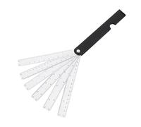 Veemoon Folding Sector Ruler White Multi-scale Straight Ruler for Students Artists Designers Architects with Clear Calibration and Construction