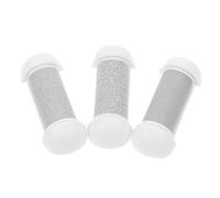 Veemoon Foot File Replacement Roller Heads 3pcs Set White Pedicure Kit Refill Rollers for Electric Foot Care and Hard Skin Removal