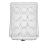 Veemoon Fridge Egg Drawer Organizer with 12 Grids, Stackable Egg Holder | Single Layer Transparent Egg Tray for Refrigerator Shelf, Sliding Drawer Design Plastic Egg Saver for Easy Inventory Check