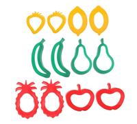 Veemoon Fruit Shaped Dough Molds Sturdy Plastic Clay Tools for Crafting DIY Play and Learning Lightweight Dough Cutters to Develop Fine Motor Skills and Creativity