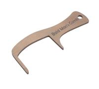 Veemoon Funny Bald Man Wood Comb Smooth Hair Brush for Men Coffee Colour Wooden Grooming Tool with Comfortable Grip Minimizing Static Unique Style Valentine’s Day Present