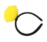 Veemoon Funny Lemon Fruit Headband Realistic Plush Costume Hair Accessory for Women for Face Washing Skin Care and Holiday Dress Up Events Adorable Comfortable Wear