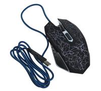 Veemoon Gaming Mouse Buttons and Optical Crack Design USB Receiver for Desktop PC Wired Black Mouse for Laptop Use