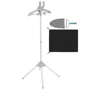 Veemoon Garment Steamer Hanger Floor-standing Steam Hanger Stand Foldable Height-adjustable Aluminum Alloy with Handheld Ironing Board and Pet Hair Remover for Small Households