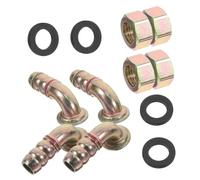 Veemoon Gas Stove Quarter Inch Internal Thread Inlet Elbow 4 Sets Quick Connect Fittings Hose Adapters Zinc Alloy Universal Joint Design Secure and Stable Connection for Kitchen Gas Stove