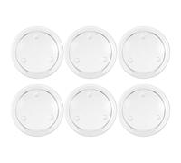Veemoon Glass Candle Holder Plates Stable Placement 6pcs Elegant Visual Impact for Pillar and Tea Light Candles for Wedding Table and Dining Table Décor