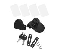 Veemoon Glass Door Lock with Key for Display Cabinet Doors Zinc Alloy Material with Lock Edge Structure No Drill Installation for Retail Store and Storefront Use