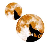 Veemoon Glow Dark Wall Sticker Halloween Moon Wolf Fluorescent Wall Decal Art Easy Application Removal