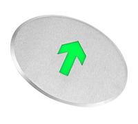Veemoon Glow in The Dark Fire Exit Sign Waterproof Stainless Steel Rectangular Pavement Sign for Indoor Fire Emergencies and Safety Evacuation