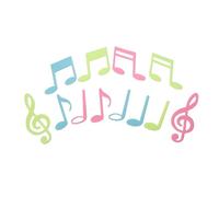 Veemoon Glow in The Dark Music Note Wall Stickers Easy to Use Removable Plastic Decals Home Wall Decor Boys and Girls Rooms