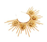 Veemoon Goddess Crown Sunburst Spiked Radiant Headband Flower Girl Hair Accessory Halloween Dress up Headpiece Celestial Crowns Tiaras for Women Cosplay Goddess Headband Photography Prop