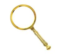 Veemoon Gold Finish Handheld Magnifying Glass for Reading and Inspecting Small Objects Compact Lightweight Optical Magnifier for Elderly Jewelry Crafting