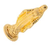 Veemoon Gold-Plated Mini Mary Statue Catholic Blessed Mother Figurine Small Desktop Catholic Statue Christmas Marian Decoration for Home and Prayer
